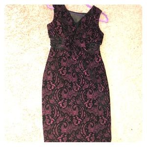 Pink and Black Dress